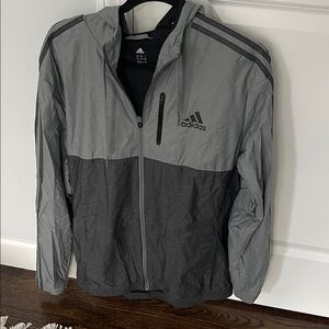 Adidas Men's Two-Tone Full Zip Windbreaker